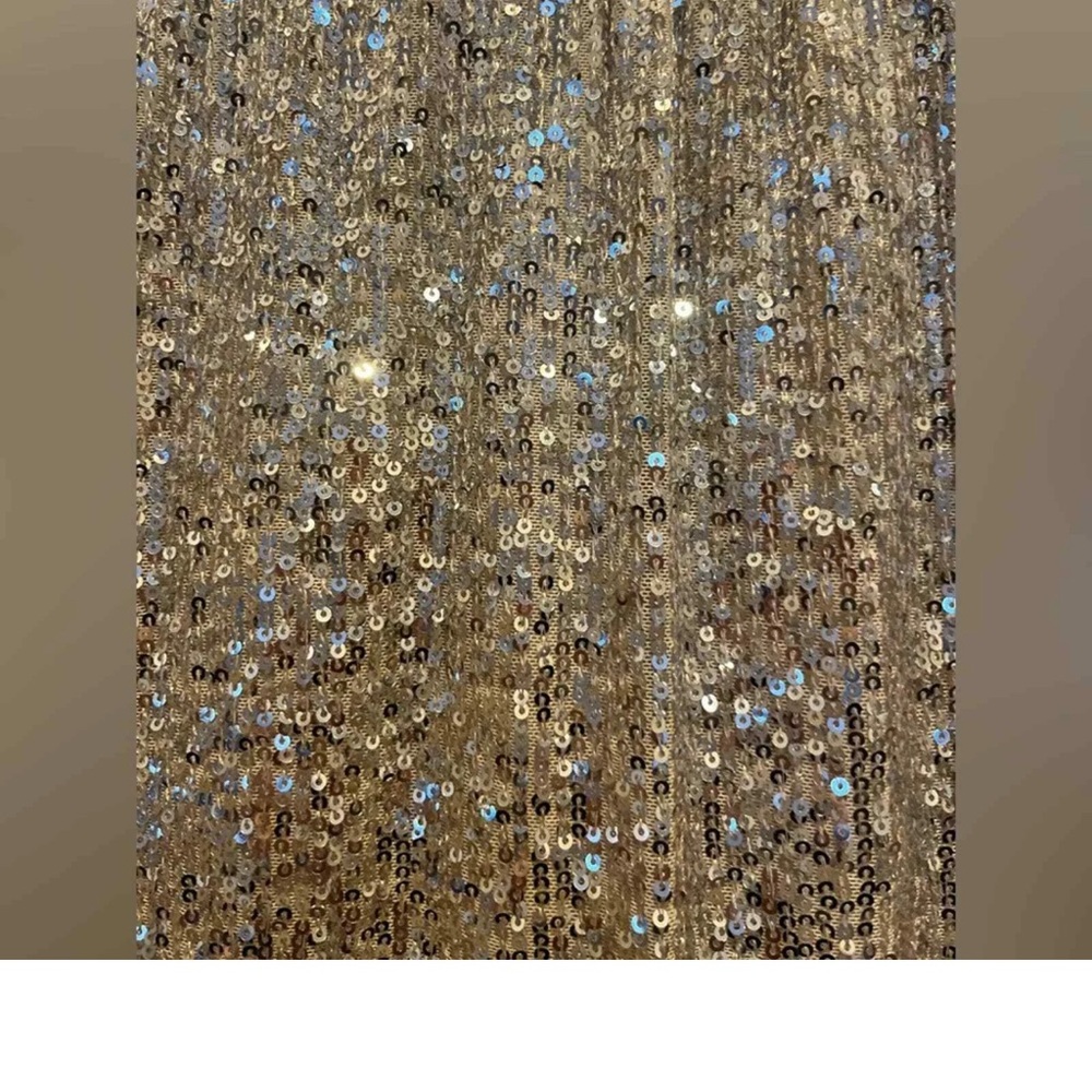 Vyllethe Elegant Gold Sequin Skirt